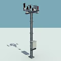 Industrial Electrical Equipment with Insulators Metal Frames and Connecting Wires for High Voltage Power Distribution