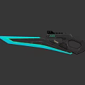 Futuristic Sci Fi Weapon With Glowing Green Blade And Black Mechanical Handle