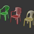 White Plastic Chairs Three Modern Styles With Hollow Backrest And Ergonomic Design