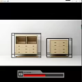Modern Sideboard Designs With Metal Frame Dark Brown And Light Beige Drawers Cabinet Doors