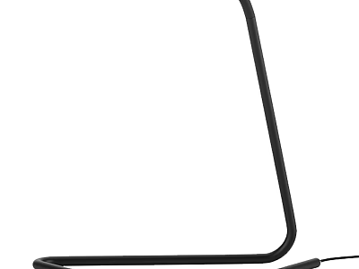 Modern Black Desk Lamp with Flexible Curved Stand for Home Office Use 3d model