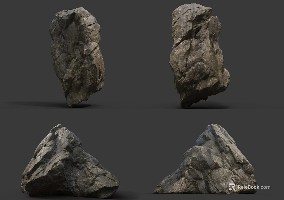 Realistic Stone And Wood 3D Models For Interior Design Projects 3d model 