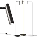 Modern Minimalist Floor Lamp With Adjustable Head And Metal Finish For Home Decor