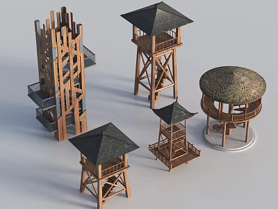 Modern Watchtower Bird Watching Tower Bird Watching Pavilion Bird Watching Platform Lighthouse Observation Platform Observation Tower 3d model