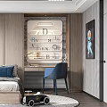 Modern Tatami Bedroom Interior Design With Wooden Walls Desk Chair And Round Rug