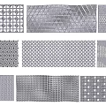 Decorative Geometric Grid And Hollow Patterns With Various Textures
