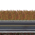 Modern hedgerow wall 3d model