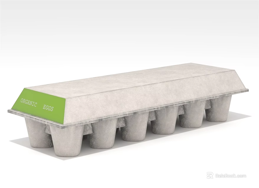 Gray Decorative Ornament Set With Multiple Compartments Green Label Recyclable Materials Home Decor 3d model