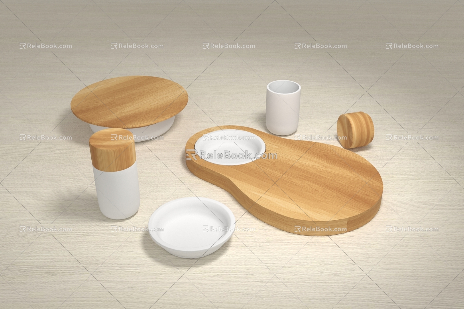 modern kitchen utensils seasoning bottle 3d model