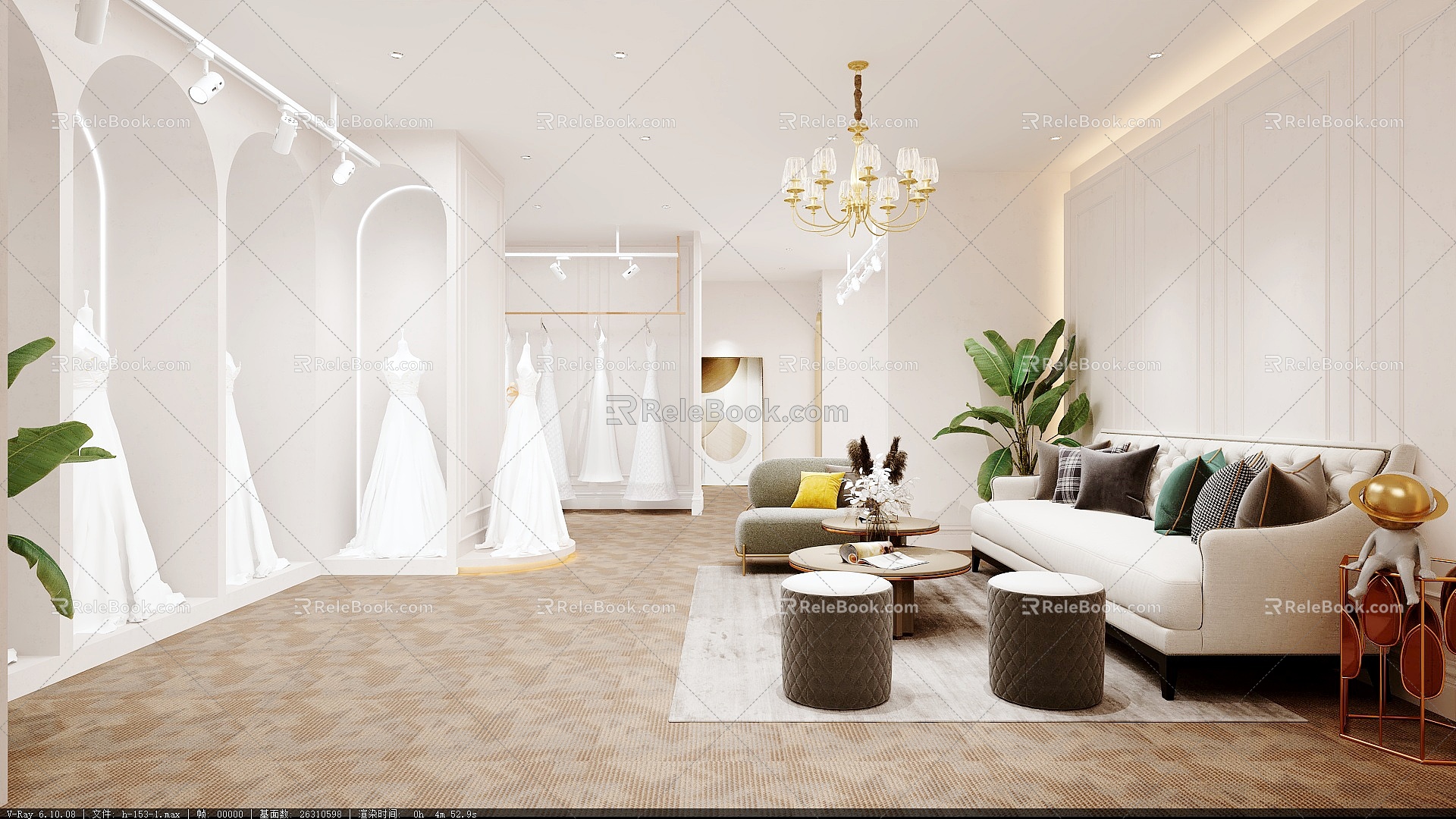 Bridal Shop Clothing Store Clothing Store Leisure Area Bridal Shop Negotiation Area 3d model