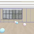 Spacious Indoor Fitness Room Featuring People Exercising With Stability Balls And Handstand On Wooden Floor