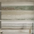 Beach Landscape Wall Art With Ocean Waves Sandy Shore And Soft Tones