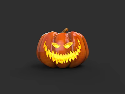 Game Movie Character Jack O Lantern With Spooky Carved Face And Glowing Eyes 3d model