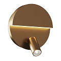 Modern Black Semicircular Metal Wall Light with Illuminated Wall Mounted Design