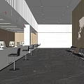 Modern Hall Office Hall Service Center Service Hall Convenience Service Hall Reception Hall Window Waiting Area 3d model