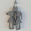 Adorable Stuffed Dolls With Monkey Rabbit Shapes Floral Polka Dot Dresses And Hanging Green Decor
