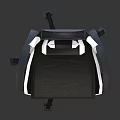 Black And White High Back Ergonomic Gaming Chair With Adjustable Arms And Swivel Base