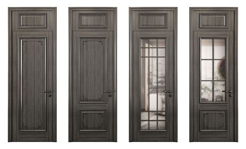 Modern swing door single door 3d model