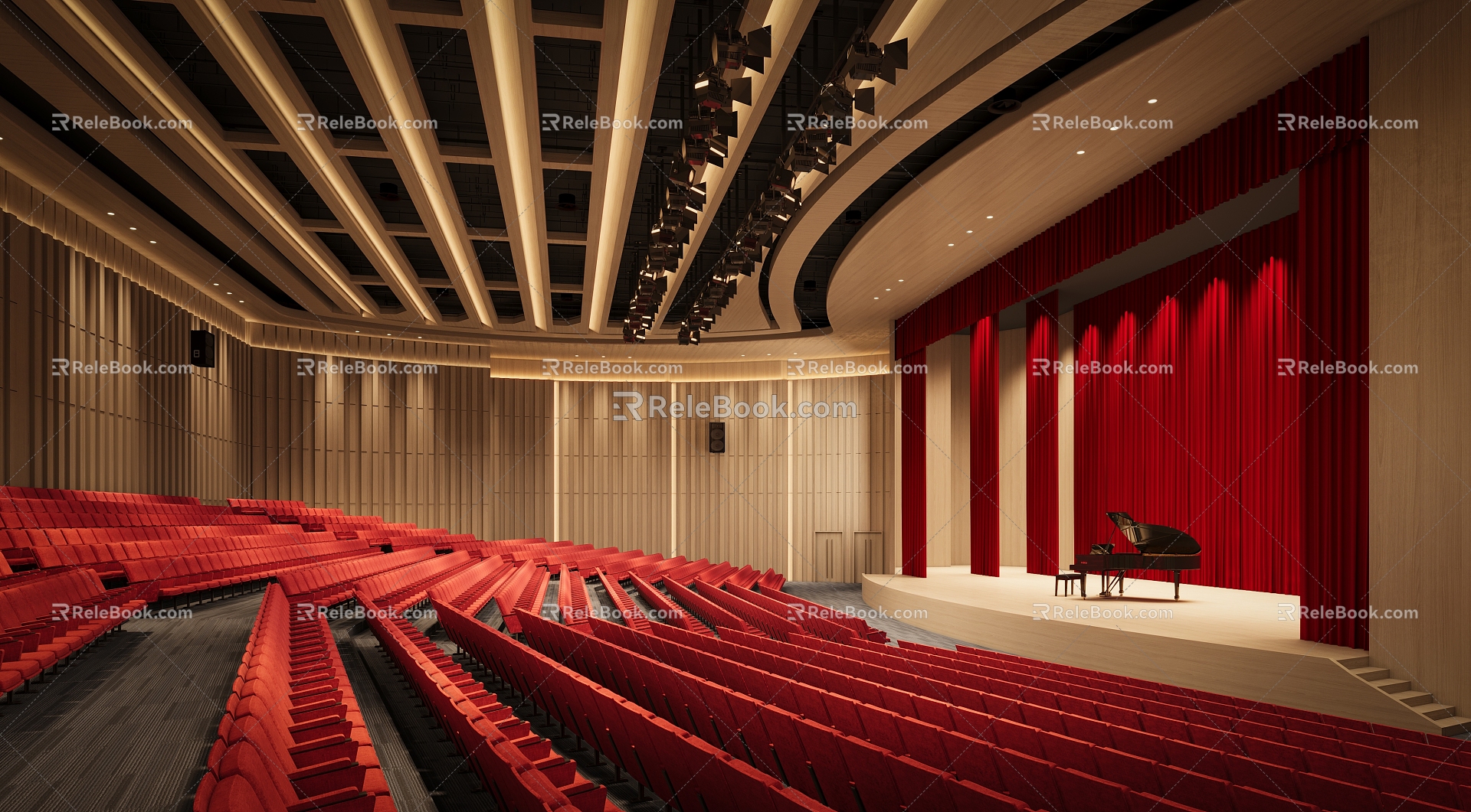 Modern Theatre Hall 3d model