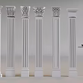 Different Types of Roman Columns Featuring Ornate Capital Details for Architectural Use
