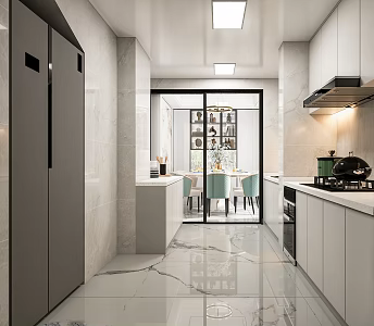 Modern Kitchen Restaurant 3d model