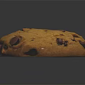 Freshly Baked Chocolate Chip Cookie With Soft Texture And Shiny Surface