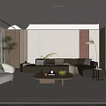Modern Living Room Featuring L Shaped Sofa Wooden Coffee Table Green Plants And Herringbone Floor