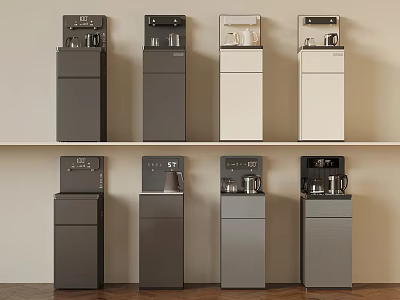 Modern Kitchen Appliances Collection In Various Colors With Functional Design 3d model