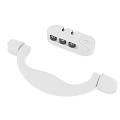 White Curved Plastic Handle And Base With Holes For Medical Use