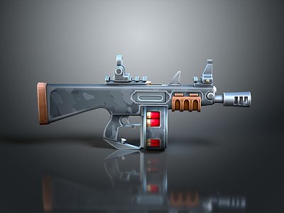 rifle semi-automatic rifle combat rifle battle rifle carbine war rifle attack rifle 3d model