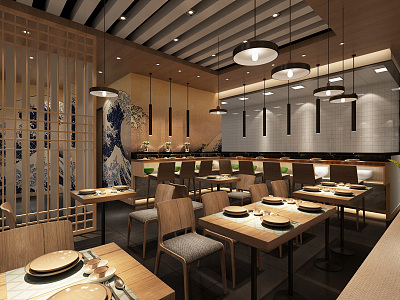 Japanese Restaurant 3d model