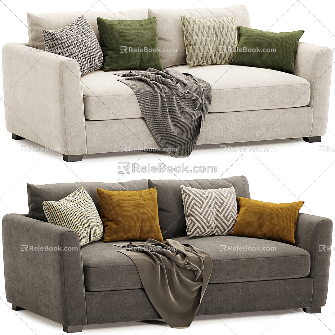 Mace 3 seat sofa 3d model