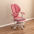 Modern children's lift chair study chair adjustable seat 3d model