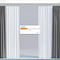 Modern Gray And White Curtains For Home Interior Decoration With Elegant Design