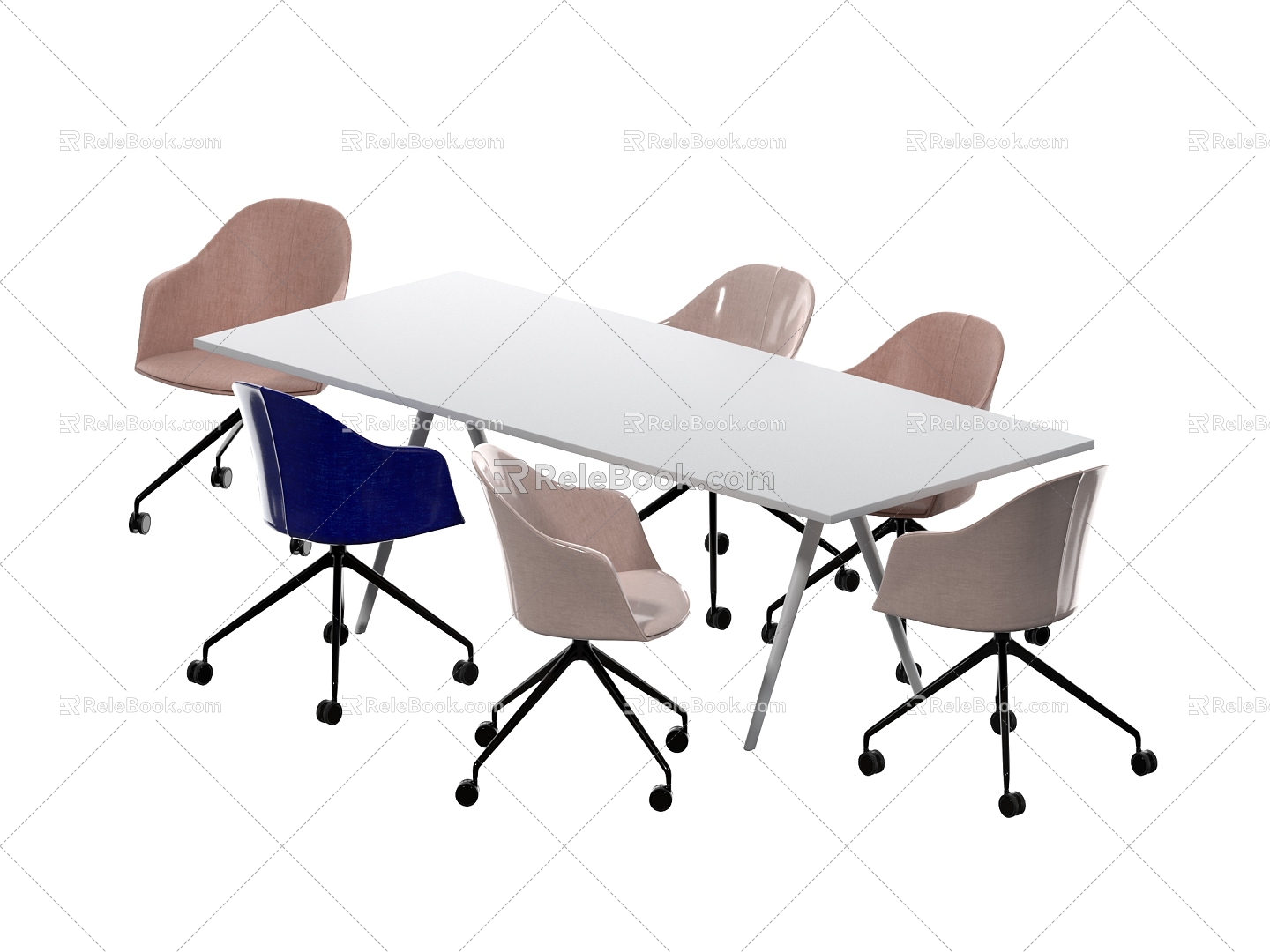 Office Desk and Chair 3d model