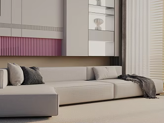 Modern three-seat sofa 3d model