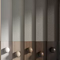 Modern Interior Wall Panels With Gradient Colors Fabric Texture And Decorative Knobs 3d model