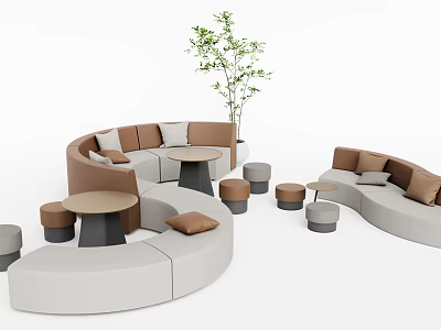 Modern Casual Sofa Combination Sofa 3d model