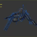 Vintage Rusted Underwater Weapon With Conning Tower Metal Ladders And Sliding Exit