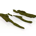 Dried Green Seaweed Strips with Natural Texture as Healthy Snack Option