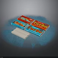 Turbo Erasers With Colorful Packaging Red Blue Boxes And White Body
