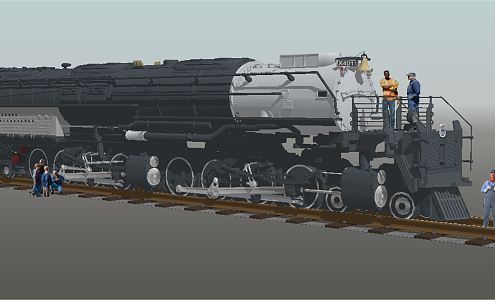 Retro Train 3d model