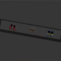 Modern Black Multi Tiered Display Shelf with Colorful Shoes and Jackets