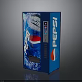 Pepsi Vending Machine With Blue Exterior Vibrant Logo And Beverage Graphics