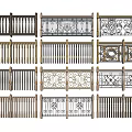 Ornate Metal Fence Railings With Various Intricate Design Patterns And Styles