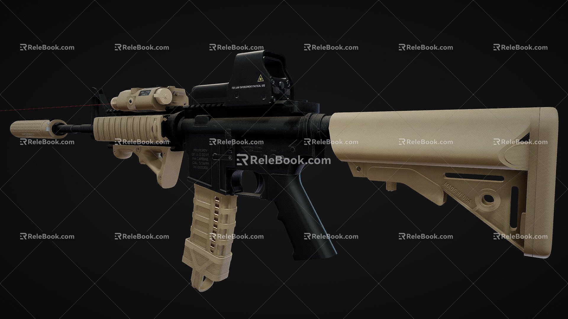 M4 Carbine Rifle Tactical 3d model