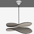 Modern Minimalist Pendant Light With Wave Shaped White Leaves And Warm Glowing Light