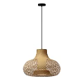 Modern Woven Dome Shaped Pendant Light with Intricate Openwork Design 3d model