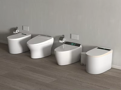 Modern toilet intelligent 3d model