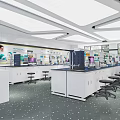 Modern Laboratory Physics Laboratory Tables and Chairs Laboratory Equipment Laboratory Research Room 3d model